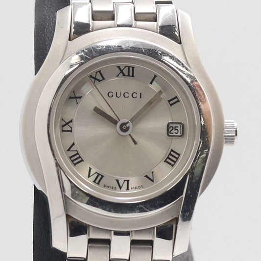 Gucci Quartz Date Silver Watch Nam