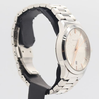 Gucci Timeless 126.4 Quartz Date Silver Watch Nam — view 2