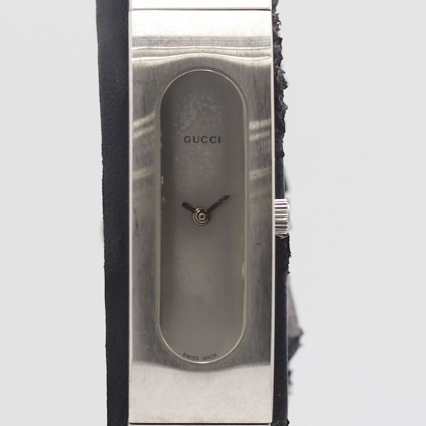 Gucci Quartz Bangle Watch Silver Nam