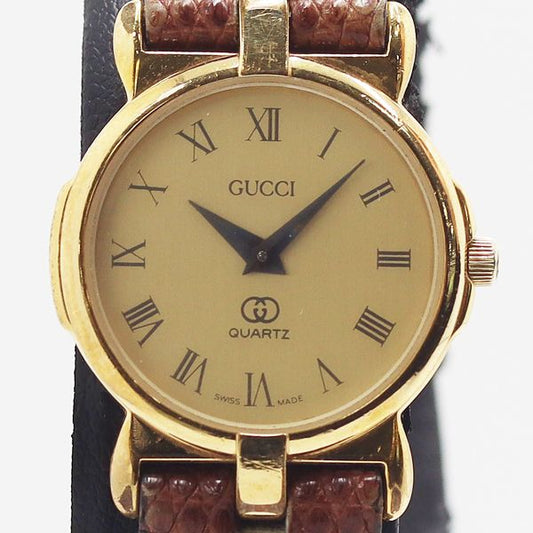 Gucci Quartz Gold Dial Watch Nam