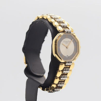 Dior Octagon Quartz Date Silver Black Dial Watch Nam — view 2