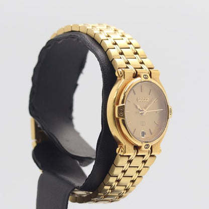Gucci Quartz Date Gold Dial Watch Nam — view 2