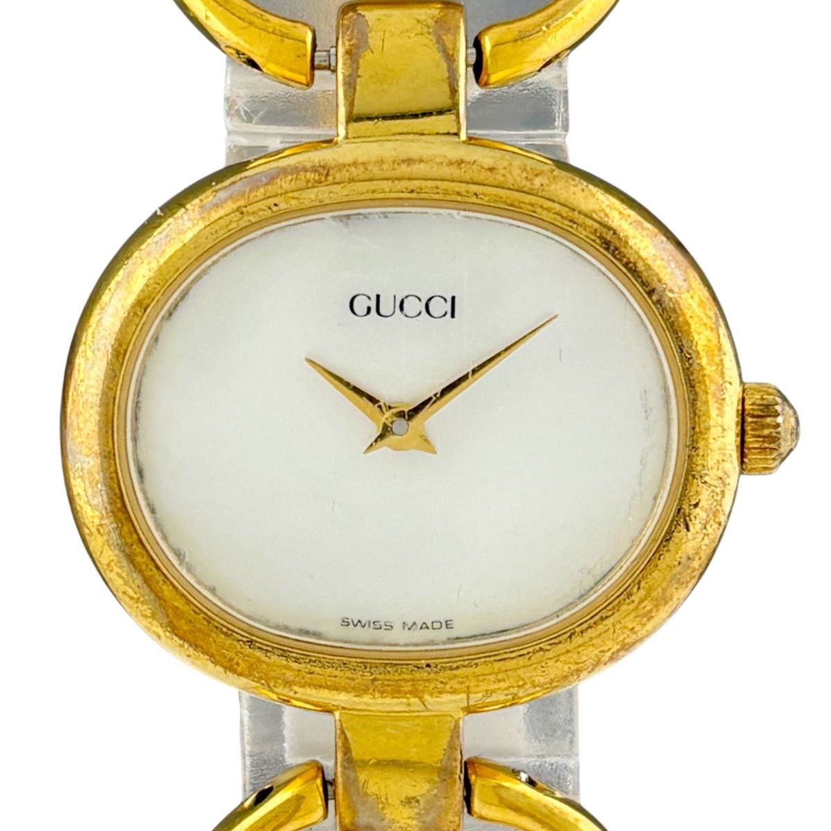 Gucci Bangle Watch SS Quartz White