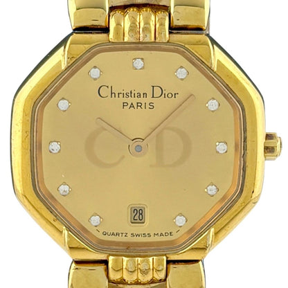 Dior Octagon 48.153 Watch SS Quartz Gold