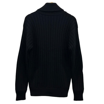 Dolce & Gabbana Cardigan 46 S Black Shawl Collar Crown Button Wool — view 2