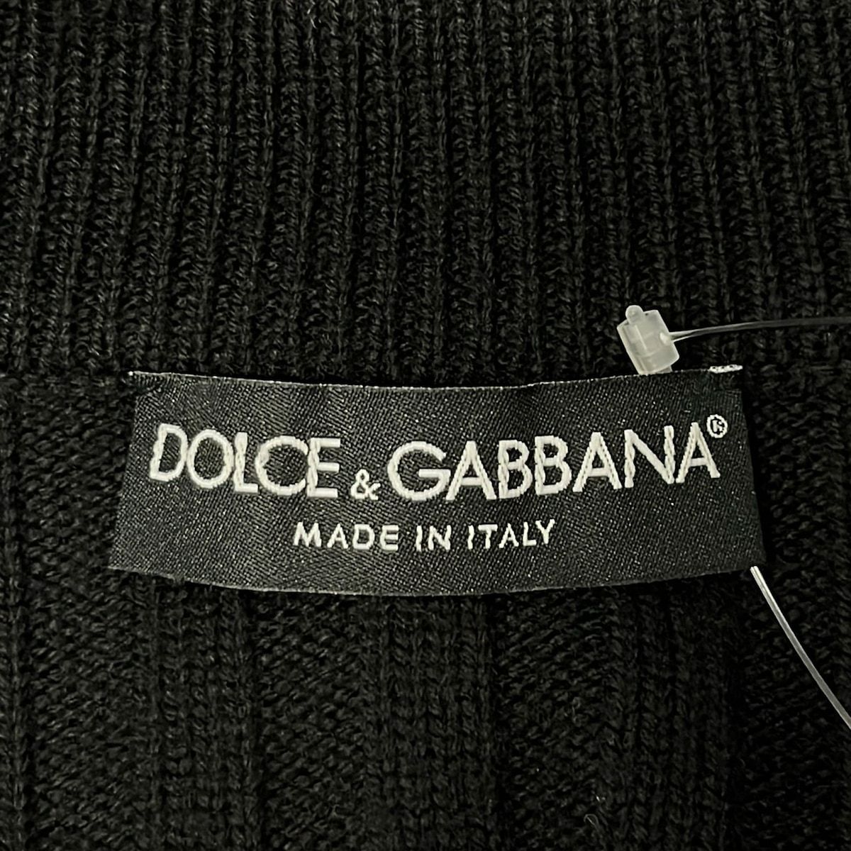 Dolce & Gabbana Cardigan 46 S Black Shawl Collar Crown Button Wool — view 3