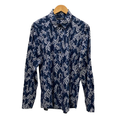 Dolce & Gabbana Long Sleeve Shirt 16 41 Navy White Floral Pattern