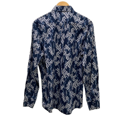 Dolce & Gabbana Long Sleeve Shirt 16 41 Navy White Floral Pattern — view 2