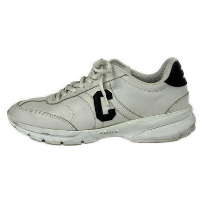 Celine Sneakers 42 Runner Low Lace Up White Black Leather
