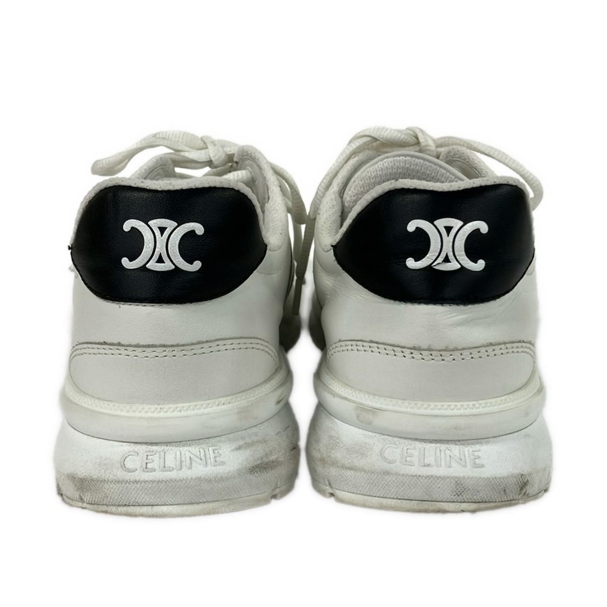 Celine Sneakers 42 Runner Low Lace Up White Black Leather — view 3