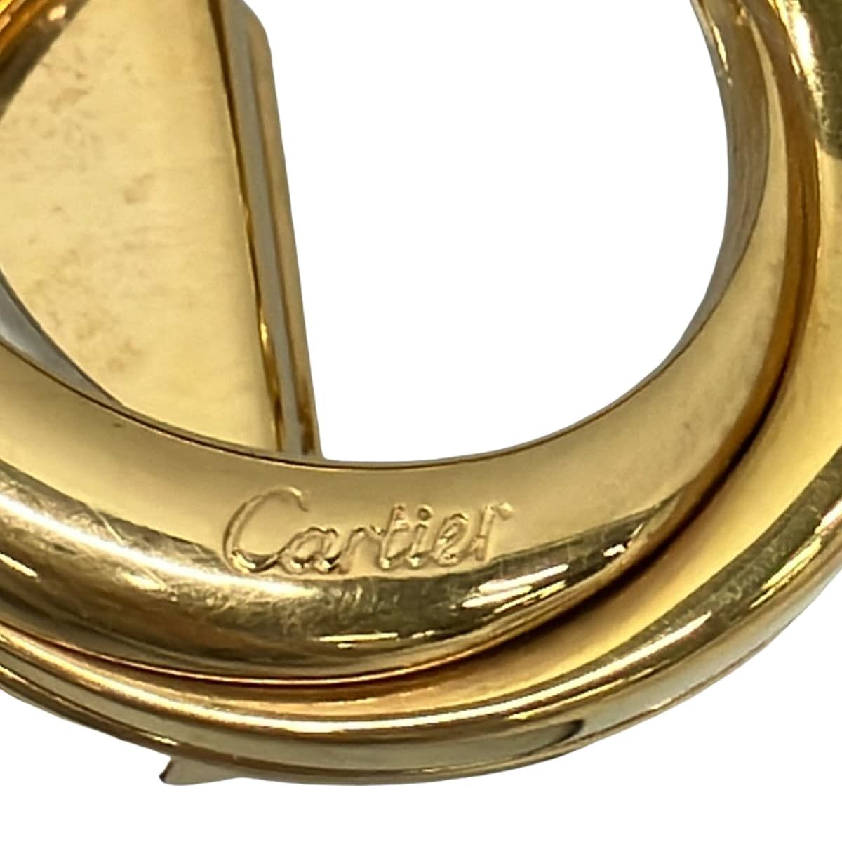 Cartier Belt Trinity Black Gold Silver Leather — view 4
