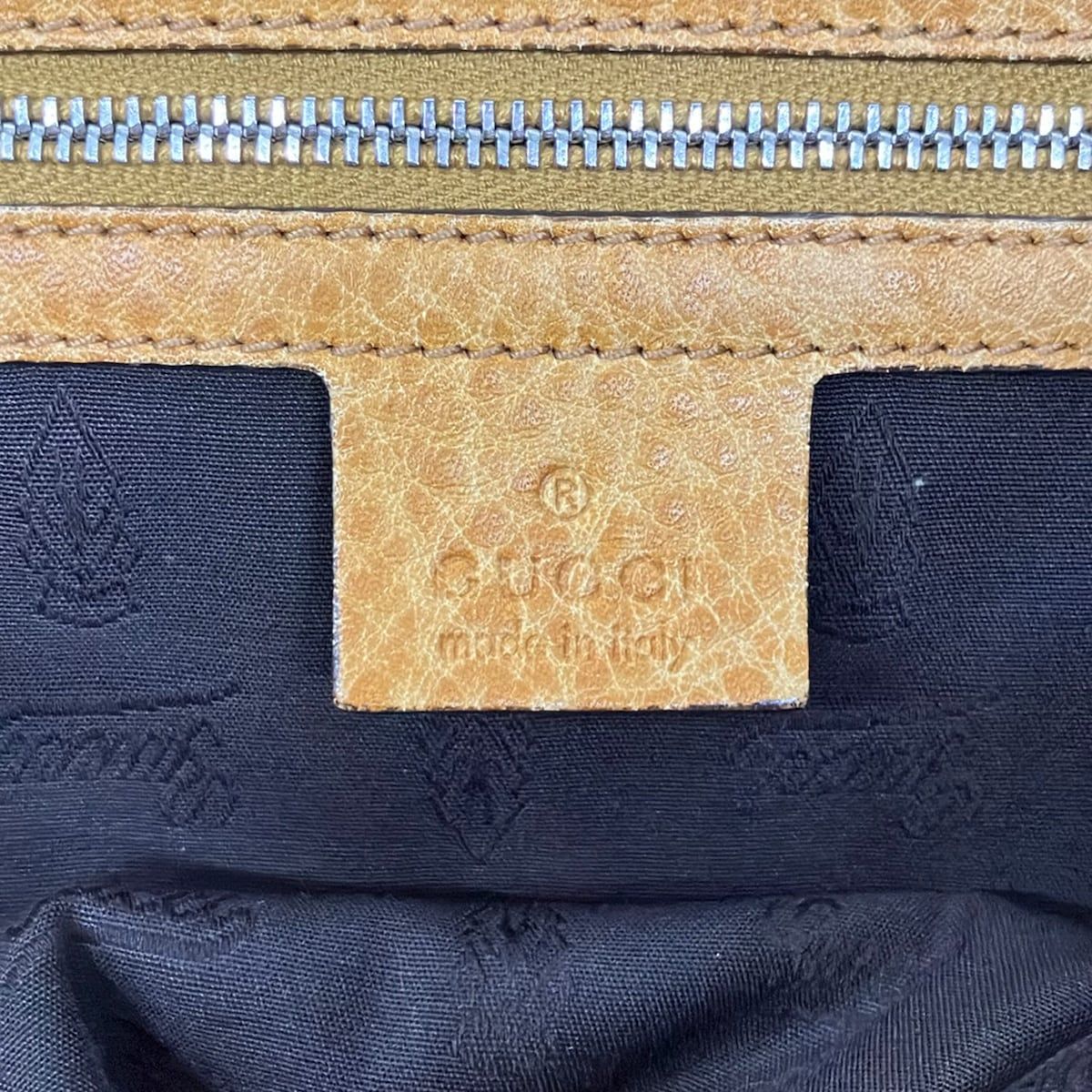 Gucci Tote GG Pattern Bamboo Beige Brown Dark Leather — view 8