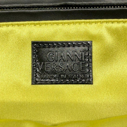 Versace Gianni Handbag Black Gray Leather — view 9