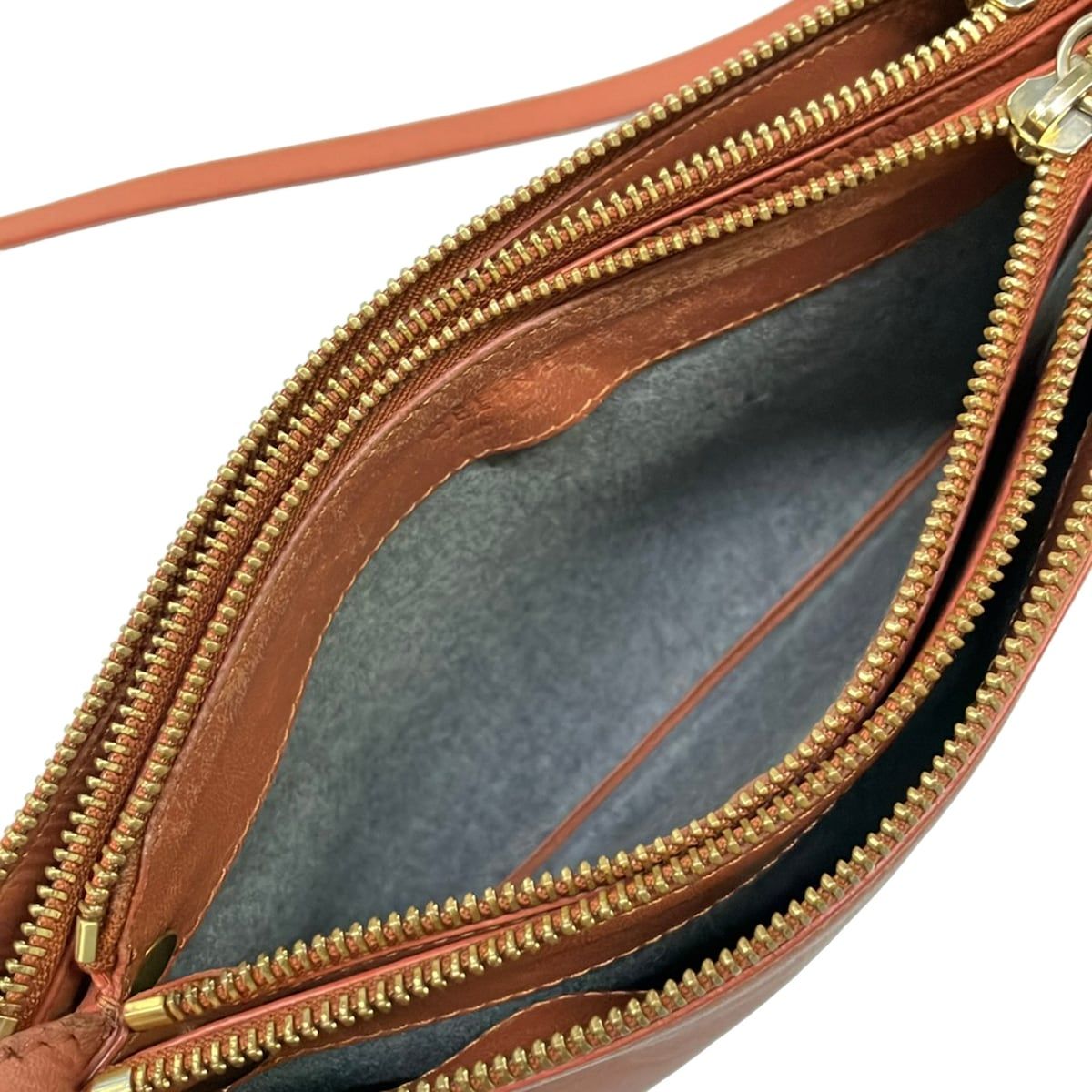 Celine Shoulder Bag Trio Brown Leather — view 7