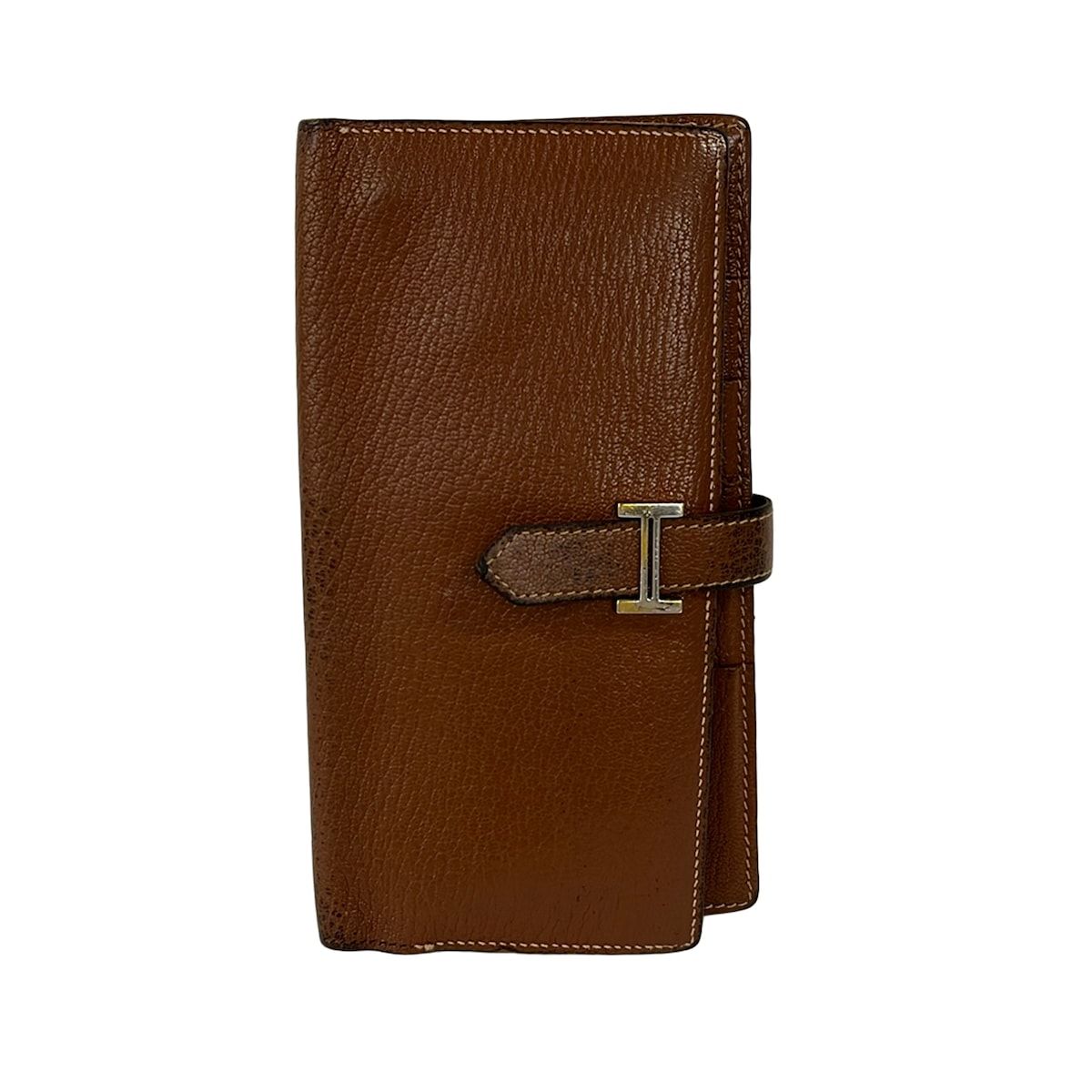 Hermes Wallet Bearn Souffle Brown Fonce Gold