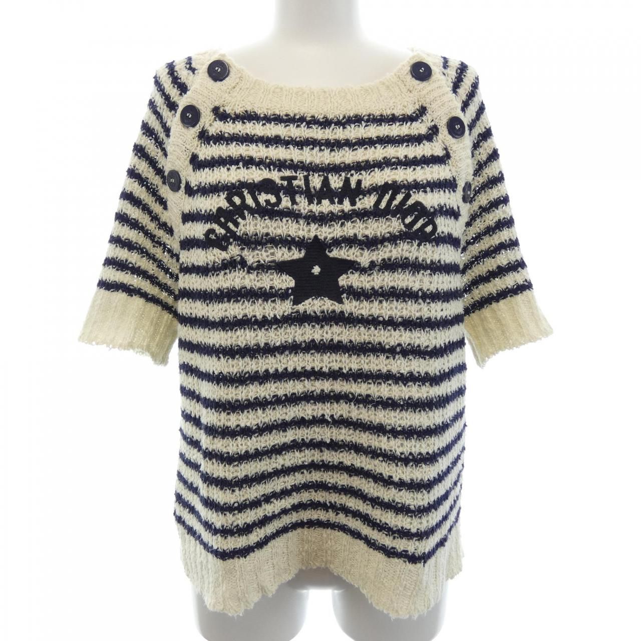 Dior Mariniere Short Sleeve Sweater Knit