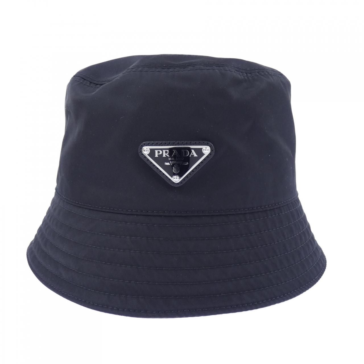 Prada Triangle Logo Bucket Hat — view 2