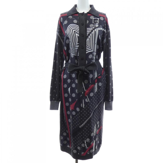 Hermes Clic Clac a Pois Twill Lane Dress
