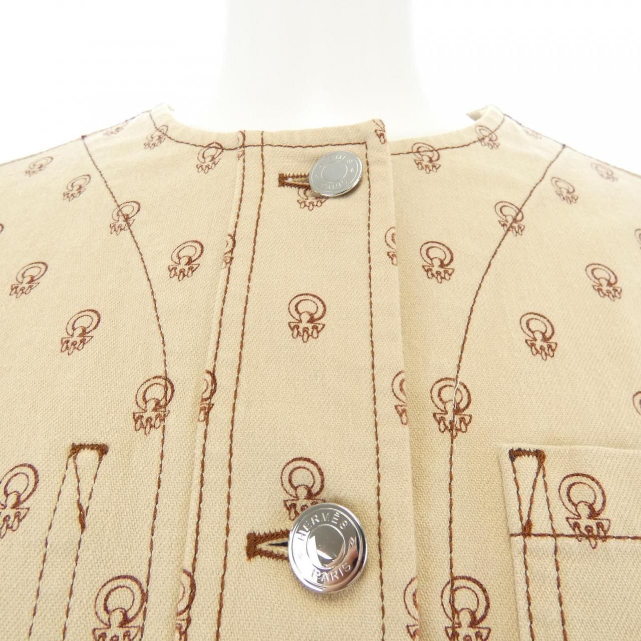 Hermes Series Button Collarless Jacket — view 6