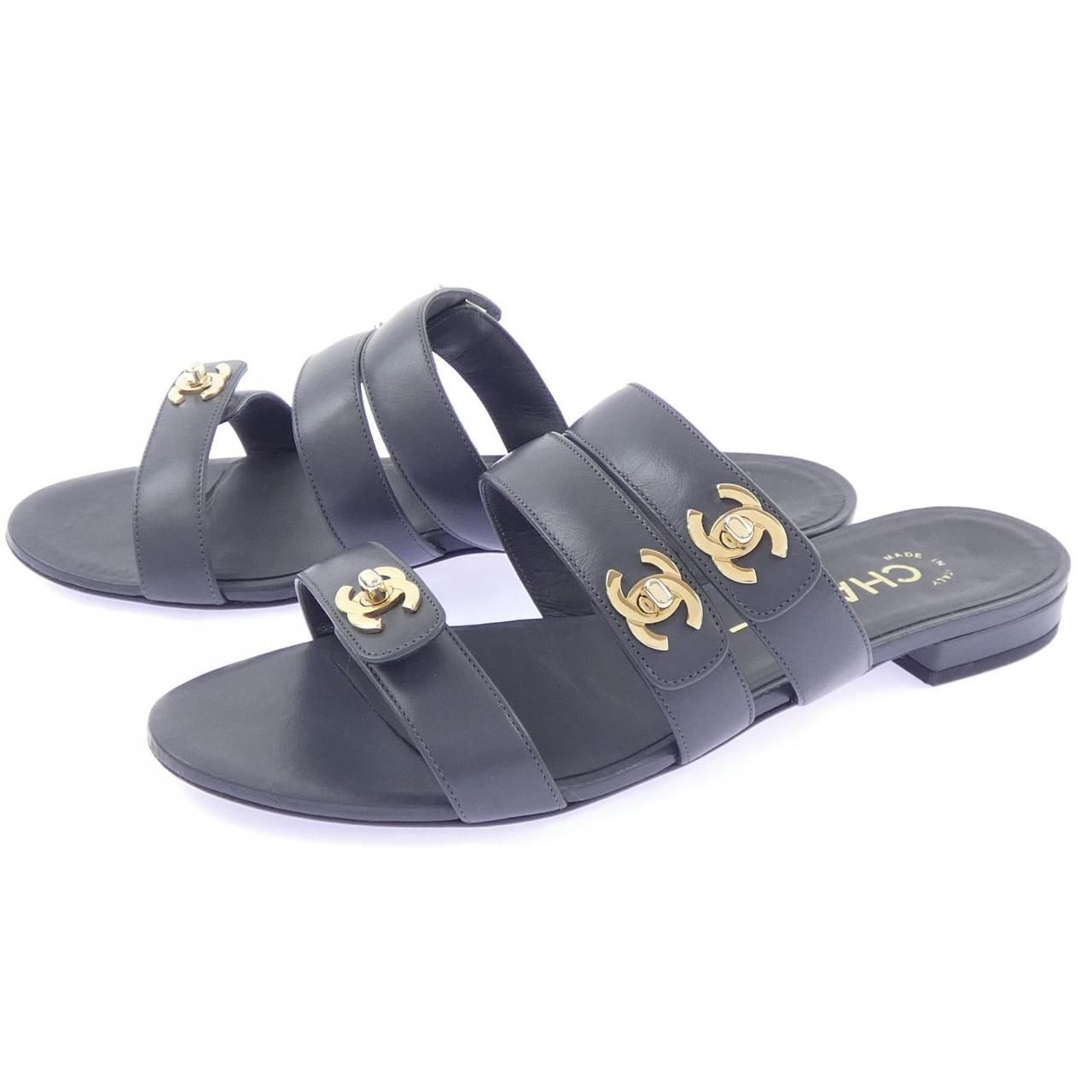 Chanel Sandals Gray — view 3