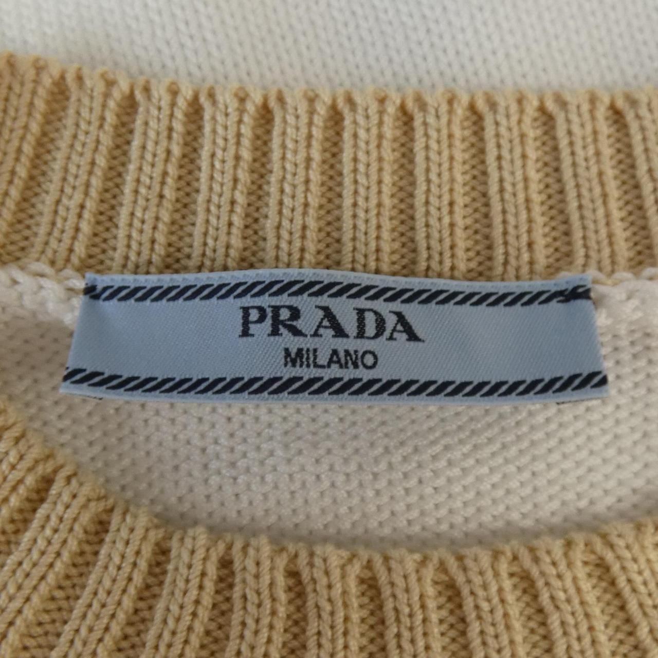 Prada Cotton Crew Neck Sweater Knit — view 4