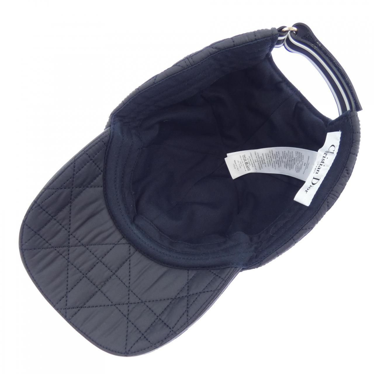 Dior D-player Cannage Quilted Cap Hat — view 5