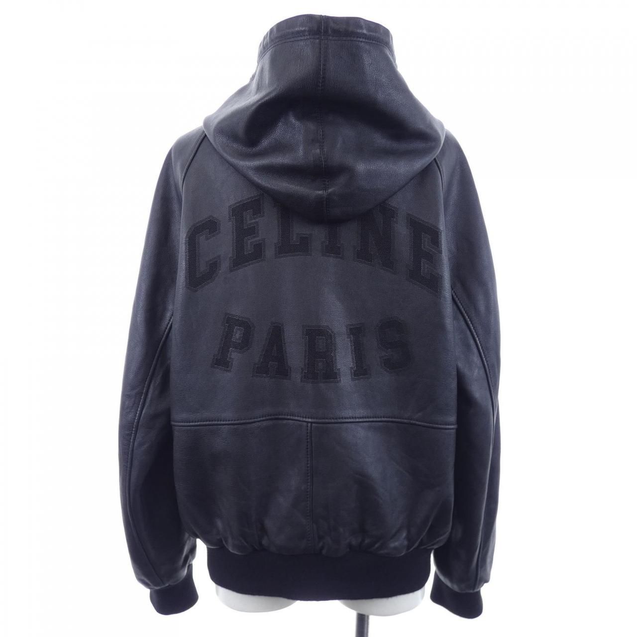 Celine Leather Jacket Black — view 2
