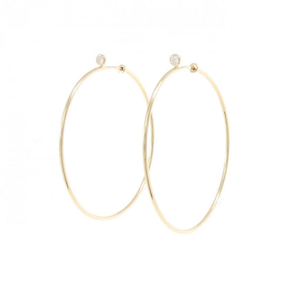 Tiffany & Co Diamond Hoop Earrings — view 2