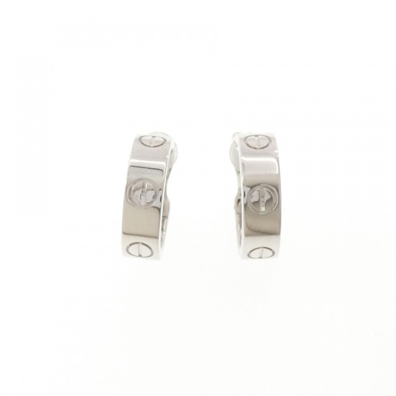 Cartier Love Earrings White Gold