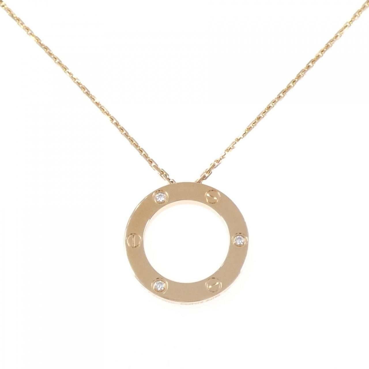 Cartier Love Necklace Half Diamond