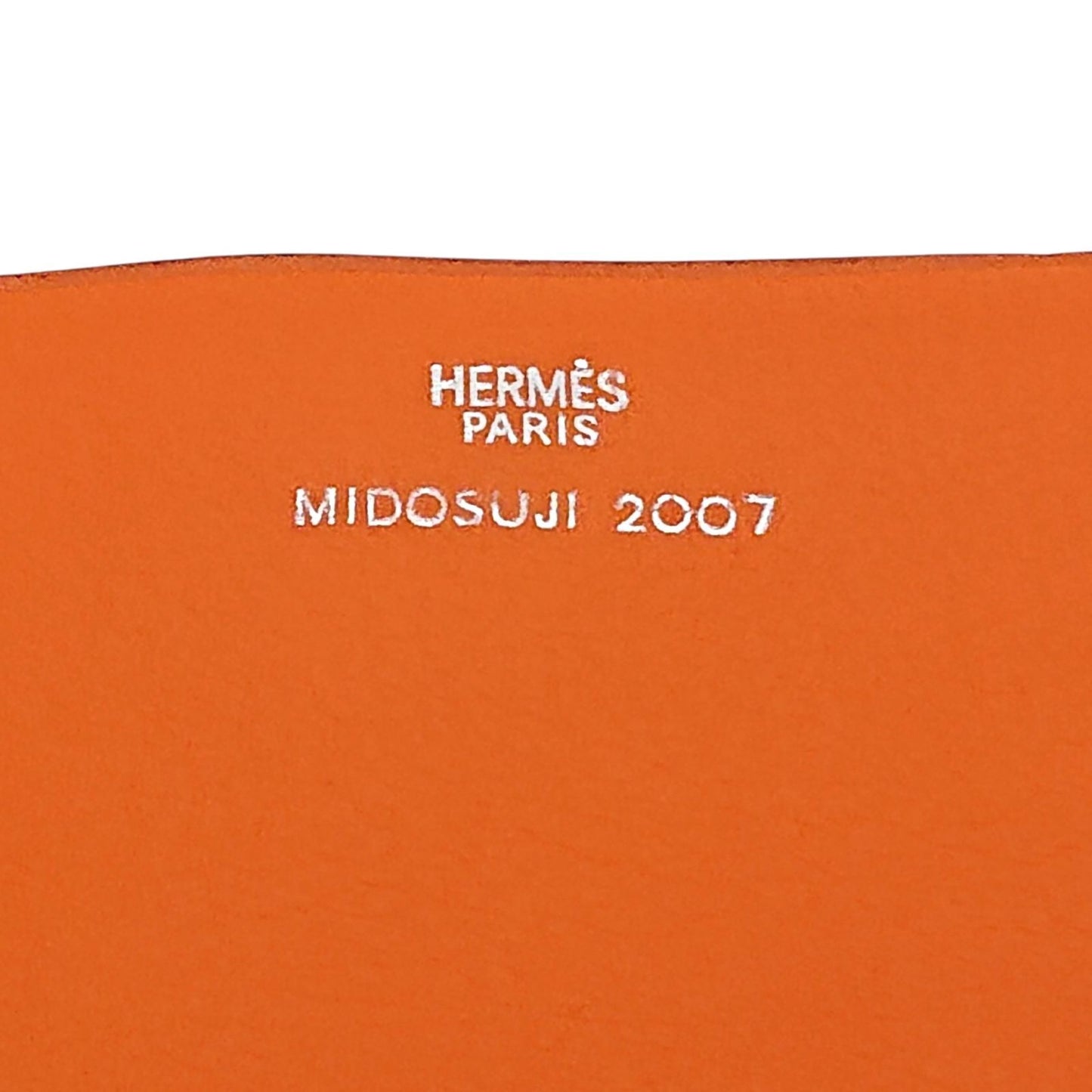 Hermes Vidoposh Midosuji Limited Tray Leather Logo Orange — view 8