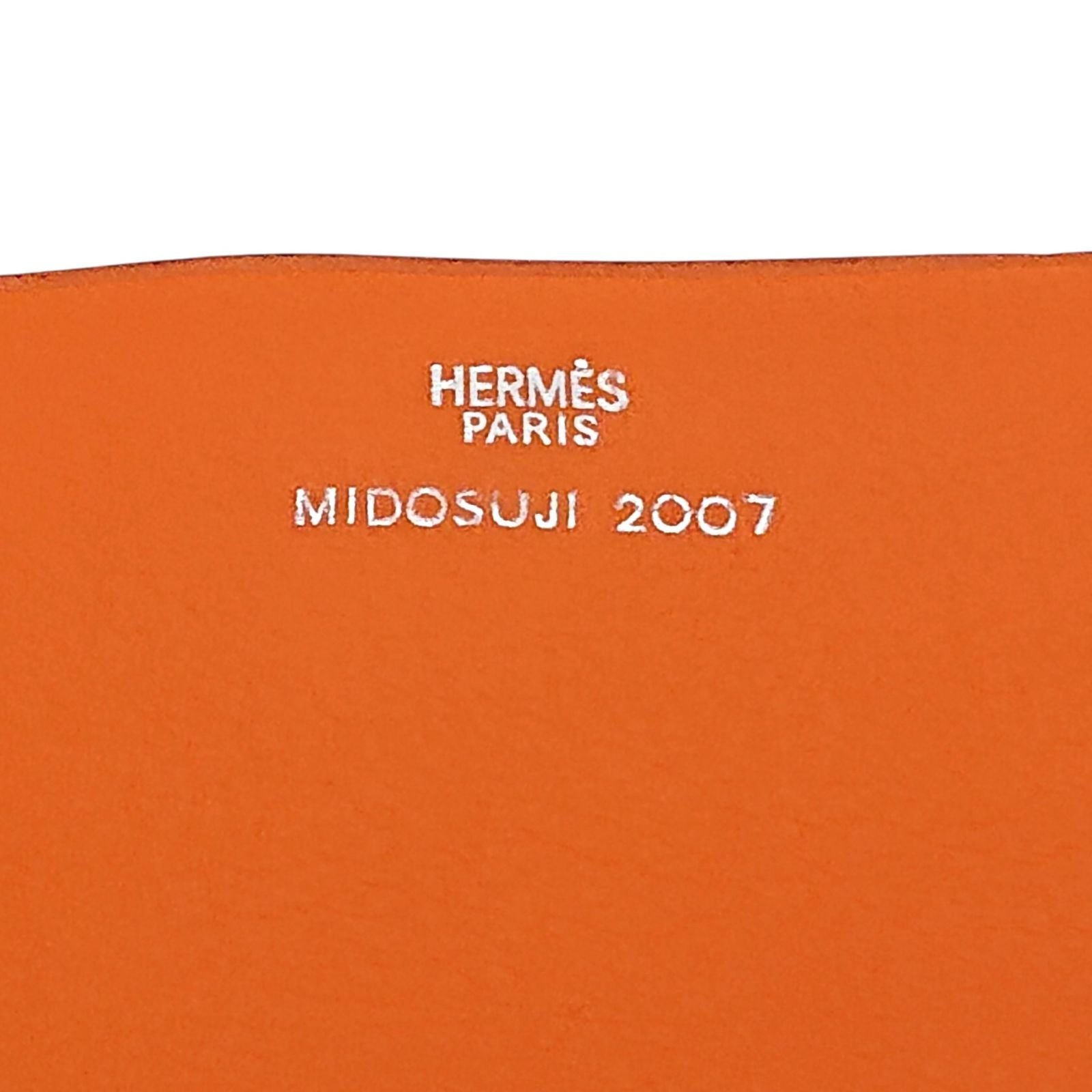 Hermes Vidoposh Midosuji Limited Tray Leather Logo Orange — view 8