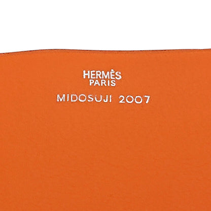 Hermes Vidoposh Midosuji Limited Tray Leather Logo Orange — view 8