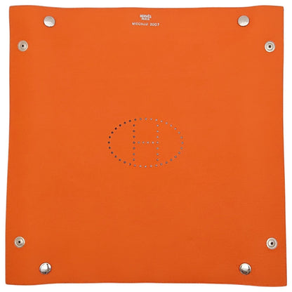 Hermes Vidoposh Midosuji Limited Tray Leather Logo Orange — view 6