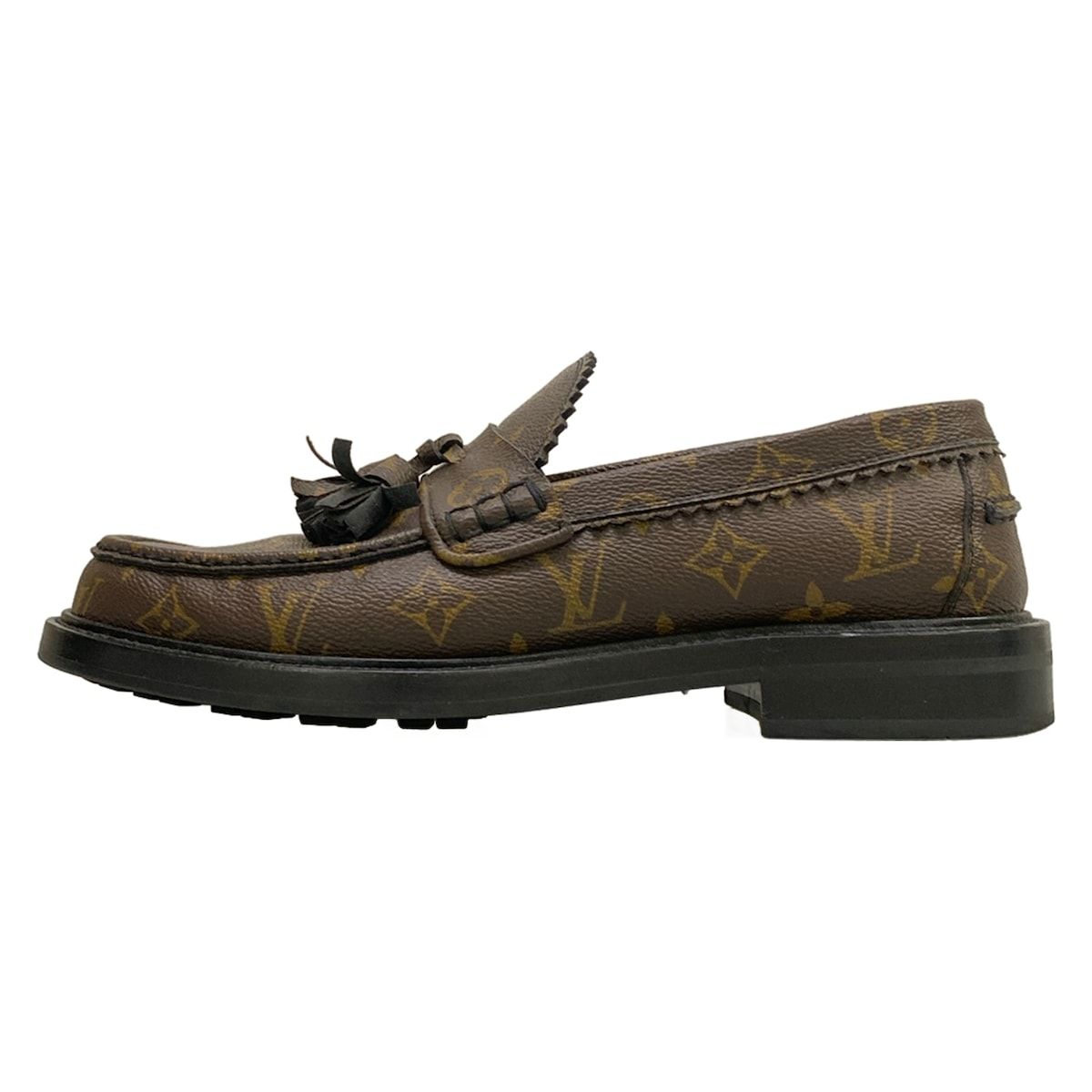 Louis Vuitton Loafers 8 Voltaire Line Monogram Tassel