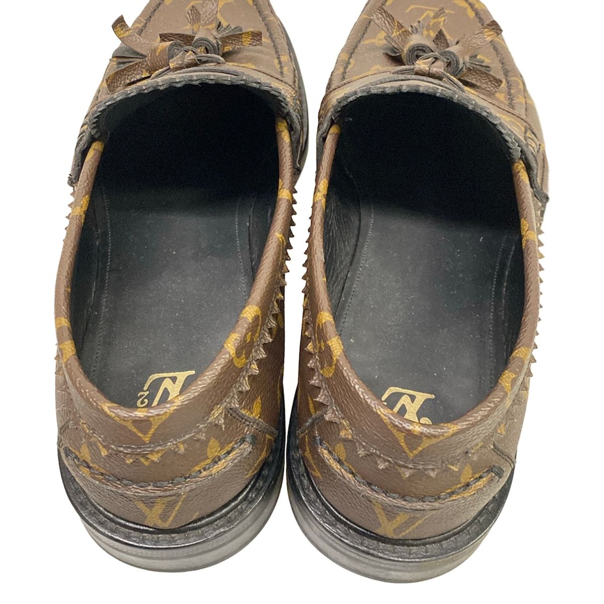 Louis Vuitton Loafers 8 Voltaire Line Monogram Tassel — view 7