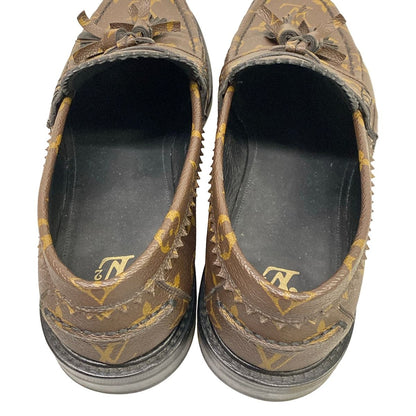 Louis Vuitton Loafers 8 Voltaire Line Monogram Tassel — view 7