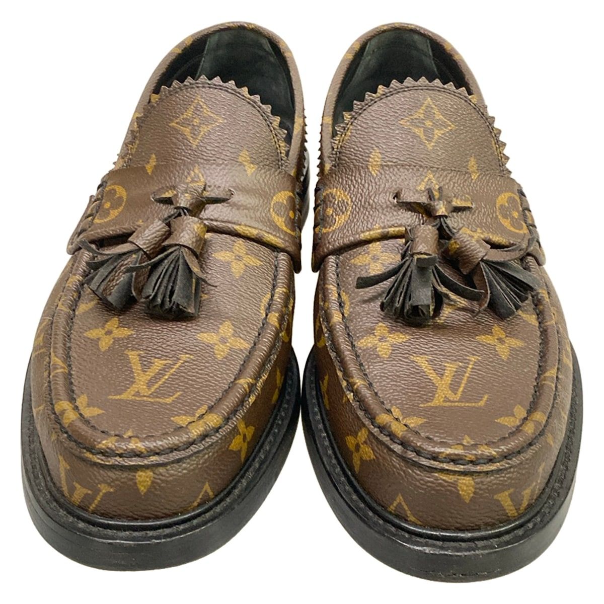 Louis Vuitton Loafers 8 Voltaire Line Monogram Tassel — view 5