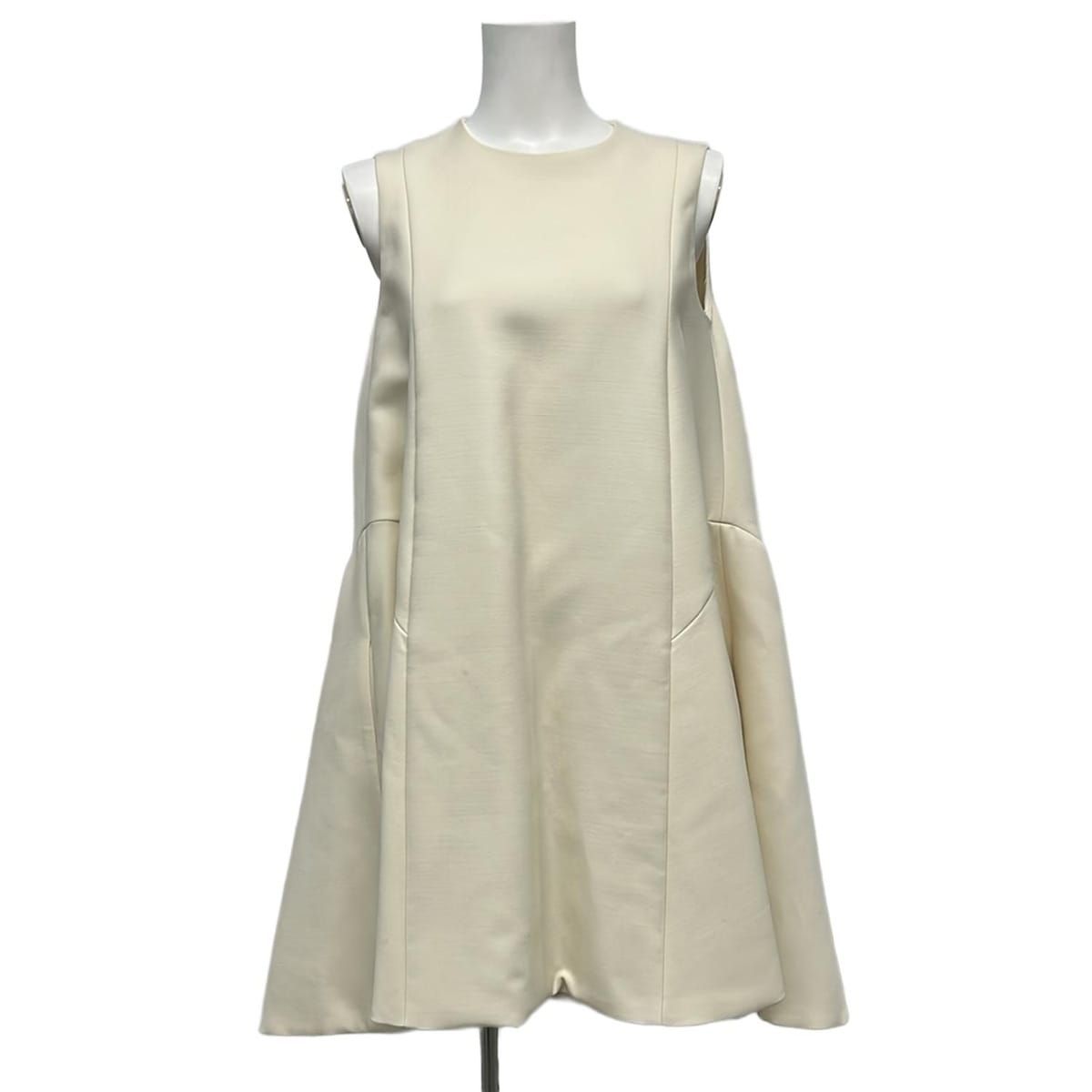 Dior Dress I 40 Ivory Sleeveless Long Wool