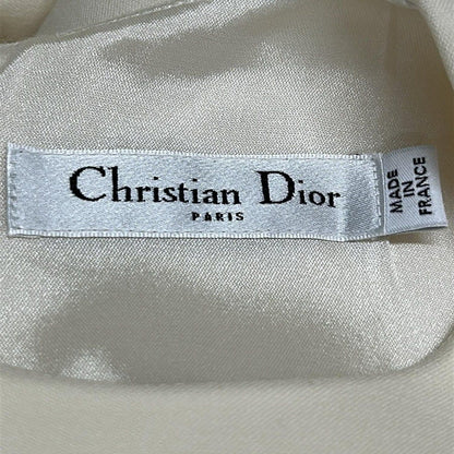 Dior Dress I 40 Ivory Sleeveless Long Wool — view 3