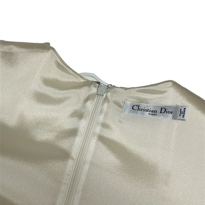 Dior Dress I 40 Ivory Sleeveless Long Wool — view 6