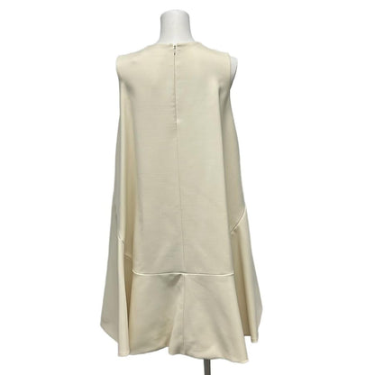 Dior Dress I 40 Ivory Sleeveless Long Wool — view 2