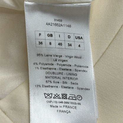 Dior Dress I 40 Ivory Sleeveless Long Wool — view 5