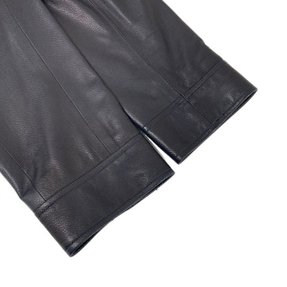 Chanel Jacket 38 M Dark Navy Long Sleeve Lambskin Spring Autumn — view 5