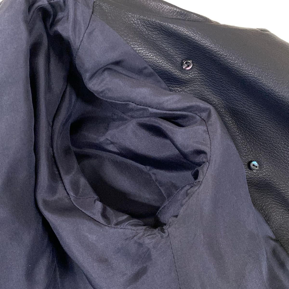 Chanel Jacket 38 M Dark Navy Long Sleeve Lambskin Spring Autumn — view 8
