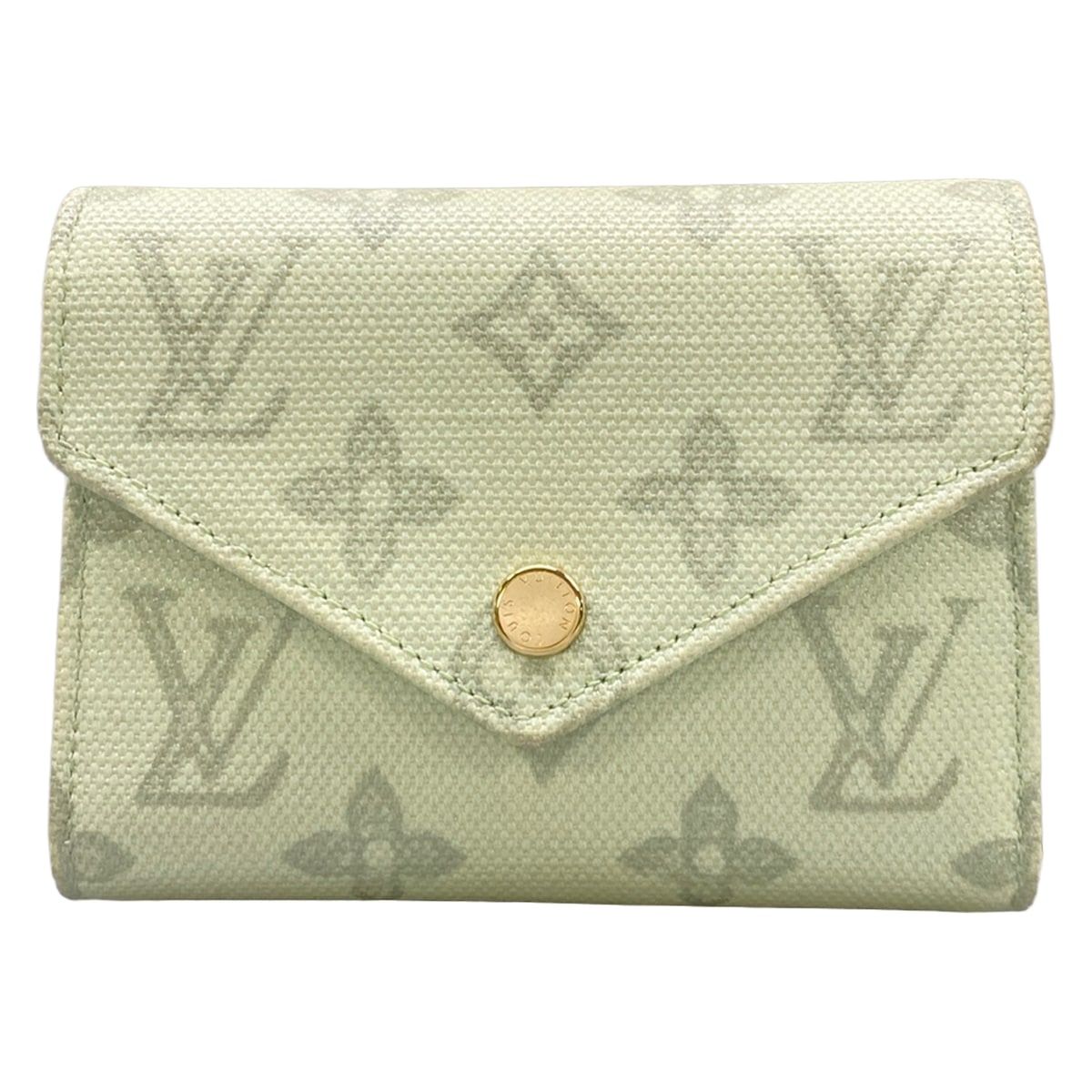 Louis Vuitton Bifold Wallet Monogram Portefeuille Victorine Vert Annie Leather