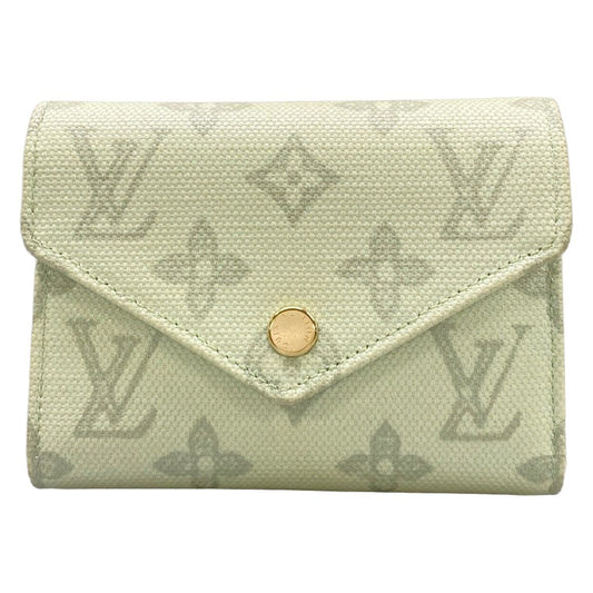 Louis Vuitton Bifold Wallet Monogram Portefeuille Victorine Vert Annie Leather