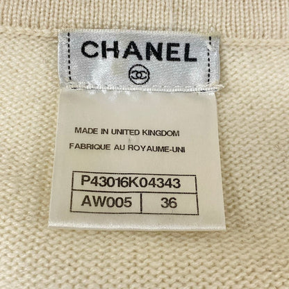 Chanel Cardigan 36 S Ivory Red Multi Cashmere — view 3