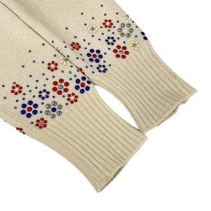 Chanel Cardigan 36 S Ivory Red Multi Cashmere — view 5