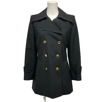 Louis Vuitton Coat 38 M Black Double Mohair Spring Autumn